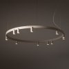 Geometryczna Lampa wisząca FOURTY ROUND LED XI Nowodvorski 12287 Nowoczesny żyrandol minimalistyczny Beżowy